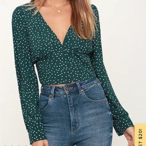 Love Always Forest Green Polka dot